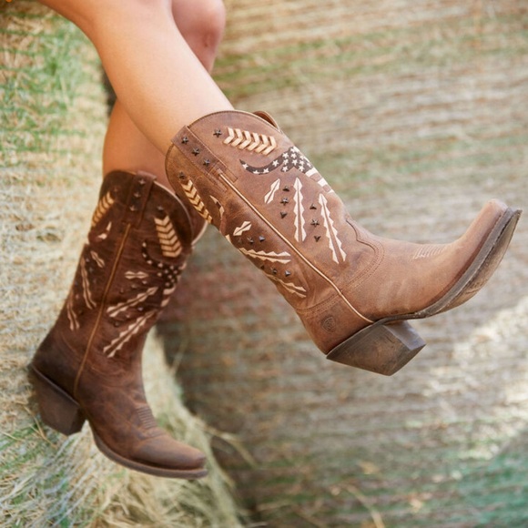 Not For Sale, NWT Ariat “Circuit Americana” Ladies Western Boots Rhino Tan - Picture 2 of 6